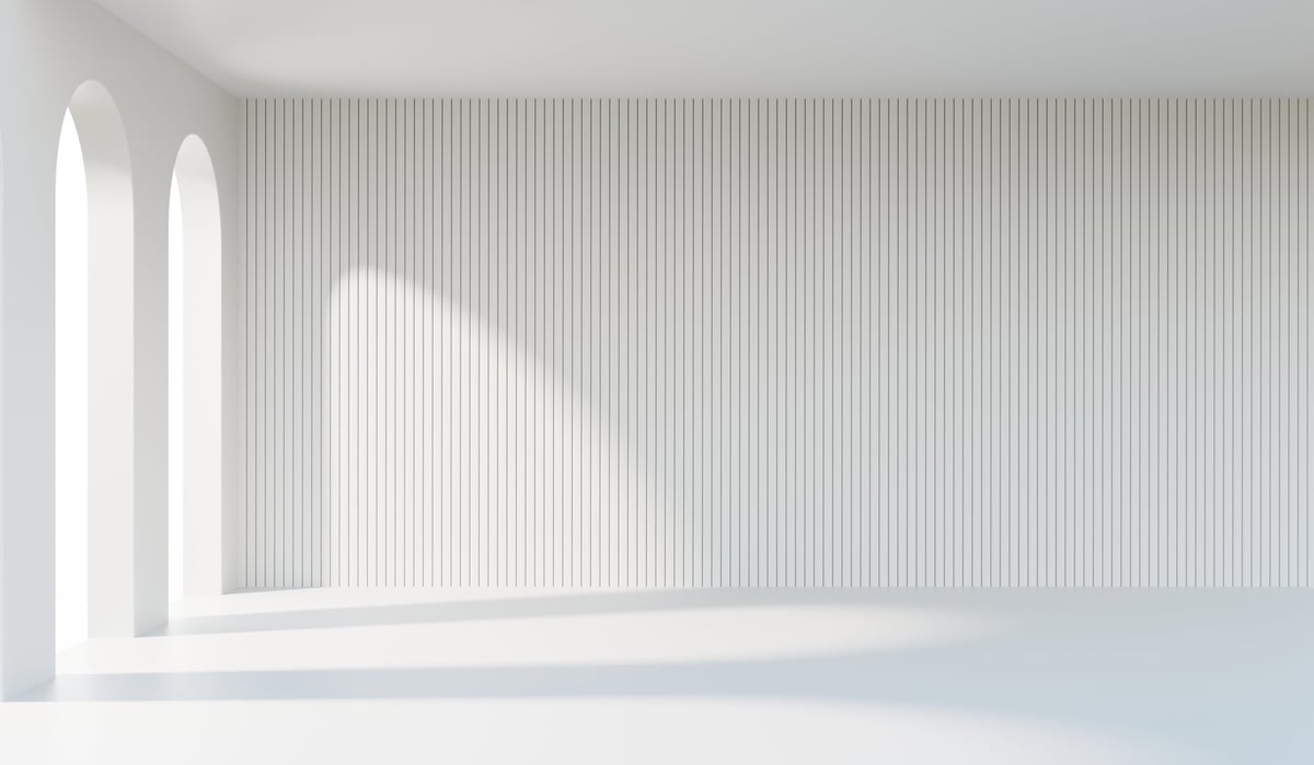 White wall clean empty space background with window light for architecture showing space.